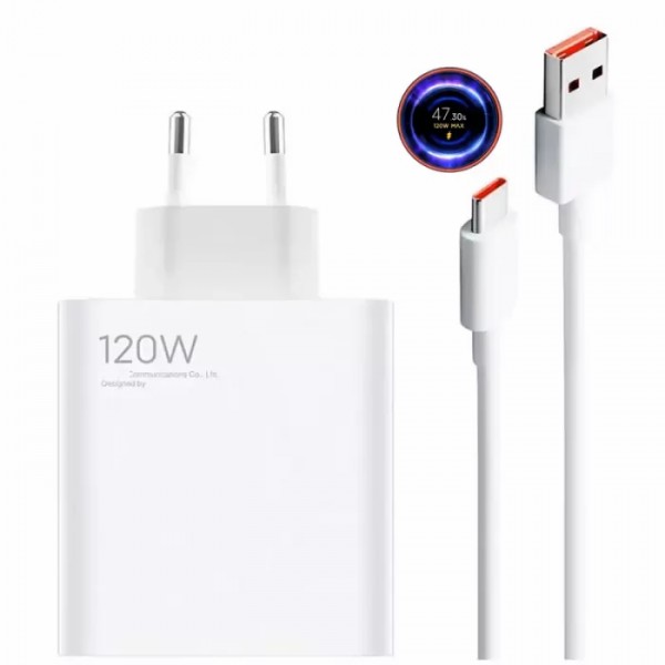 Carregador Xiaomi 120w Combo 1x USB A + Tipo C